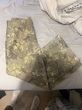 Lazy Sunday Olive Green Camo Leaf Joggers